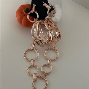 Chic Rose Gold Hoop Earrings